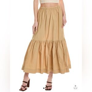Ganni - Flounce Cotton Maxi Skirt